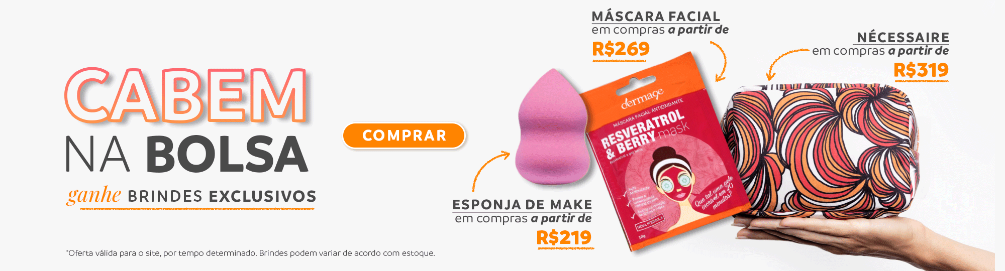 Cabem na bolsa